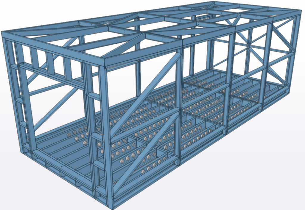 Complexe staalconstructie in 3D tekenprogramma